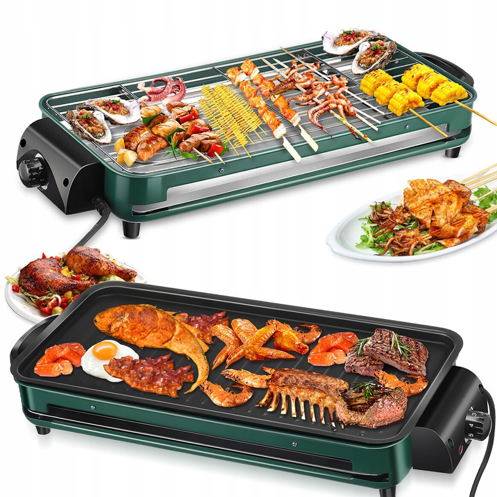 Elektrický Stolní Turistický Gril 1500 W Domácí 2V1