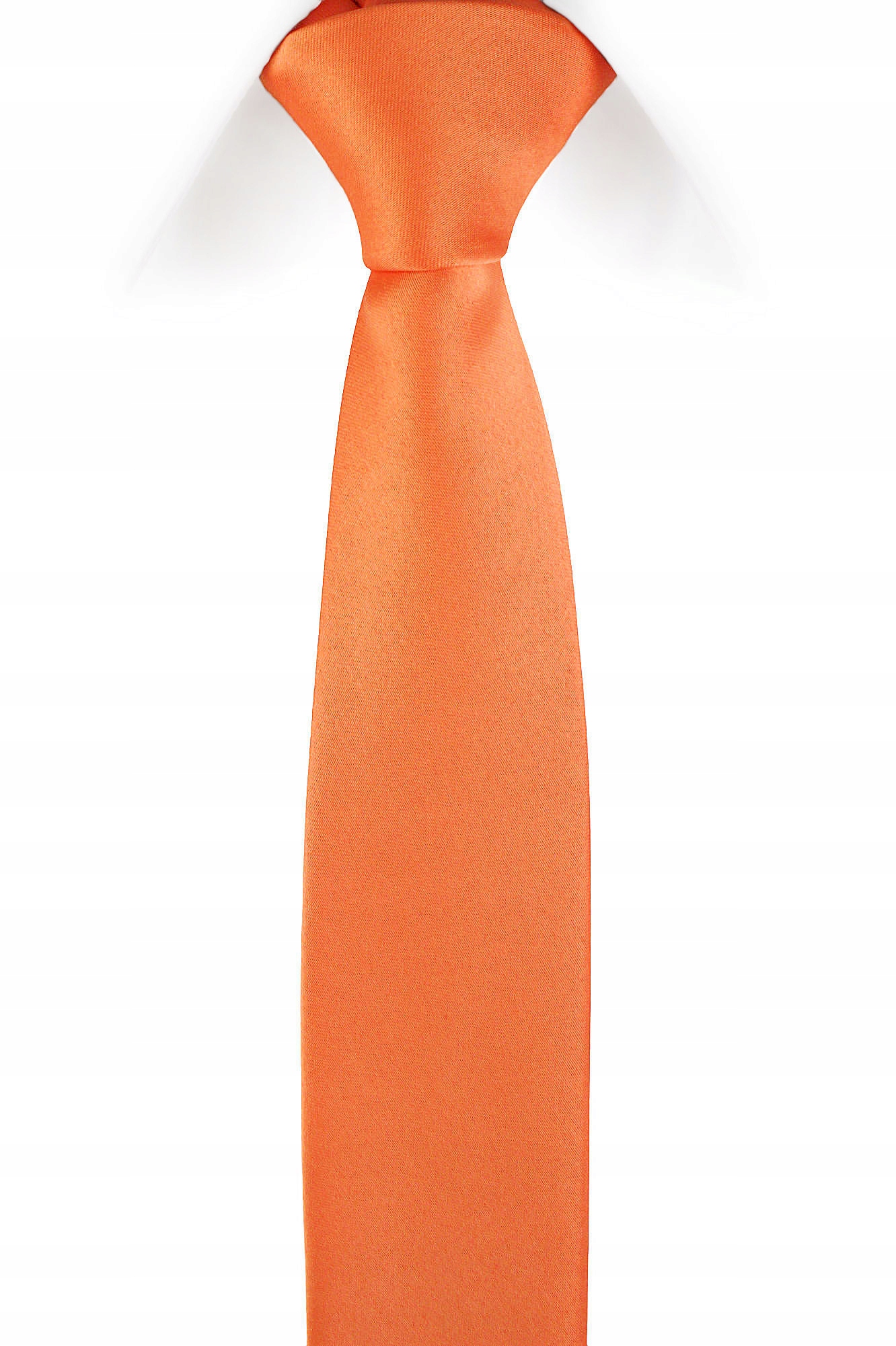 

Wąski Krawat Śledź Krawaty Kolor Morelowy