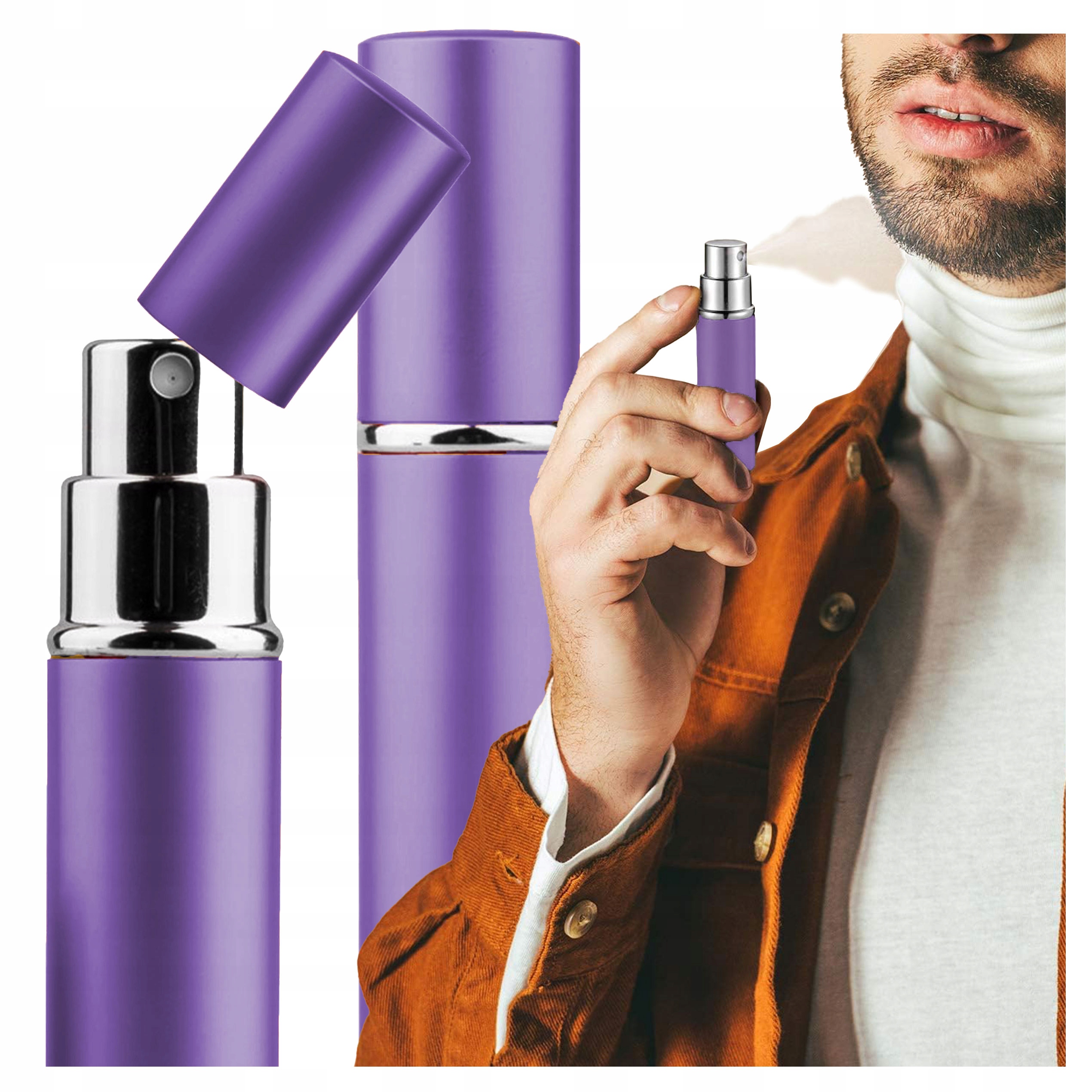 ATOMIZER PODRÓŻNY DO PERFUM FIOLKA 5ml FIOLETOWY BUTELKA NA PERFUMY