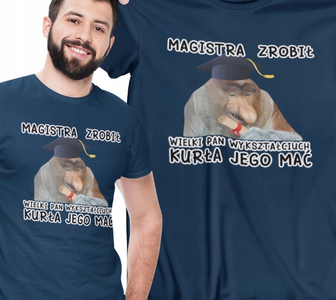 KOSZULKA MĘSKA PREZENT MAGISTER WIELKI PAN FUN