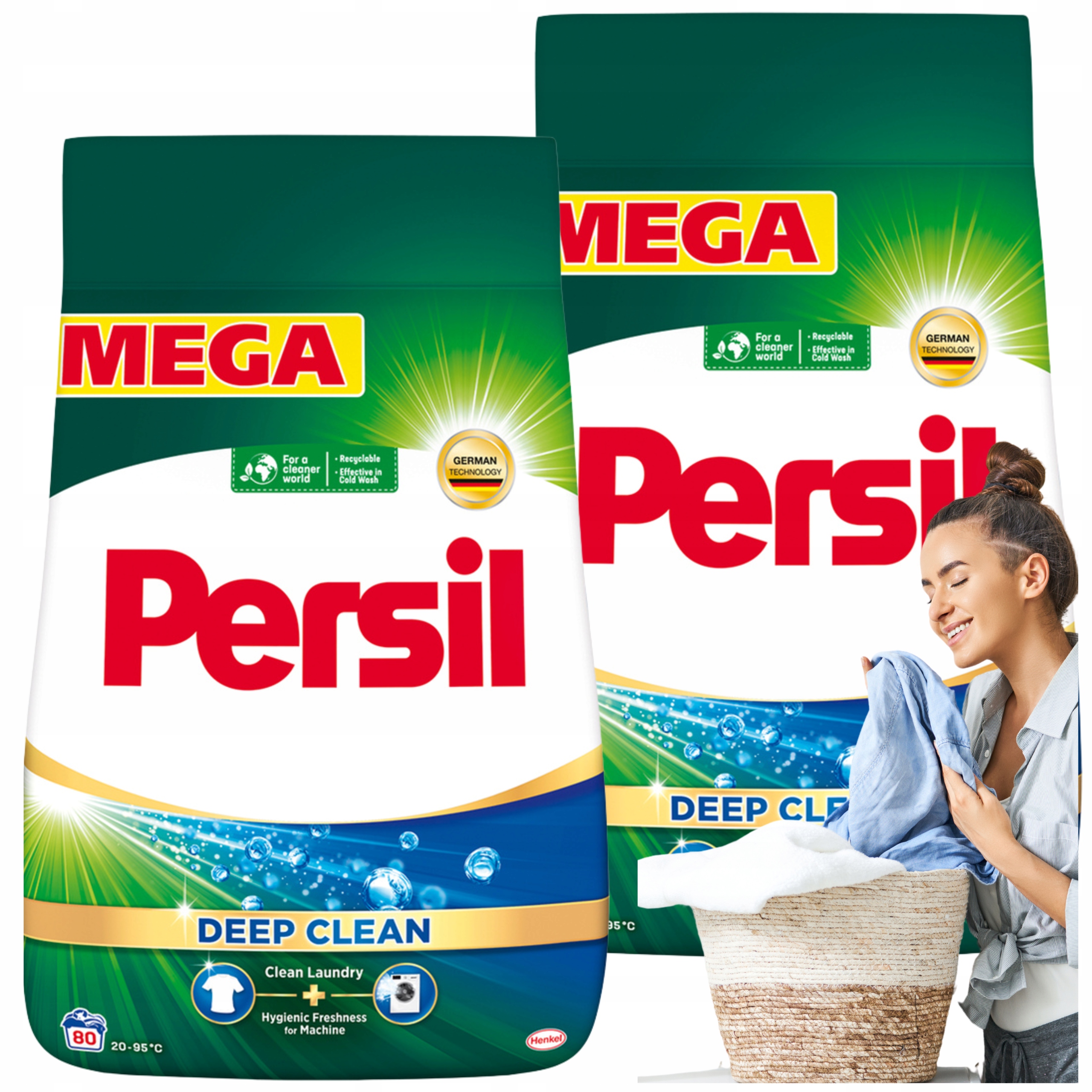 Levně Prášek na bílé prádlo Persil bílý 8,8 kg 160 Praní silně koncentrovaný