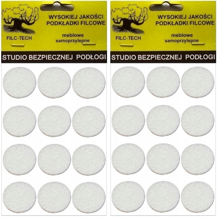 Podkładki filcowe samoprzylepne KÓŁKO 28mm 24szt.