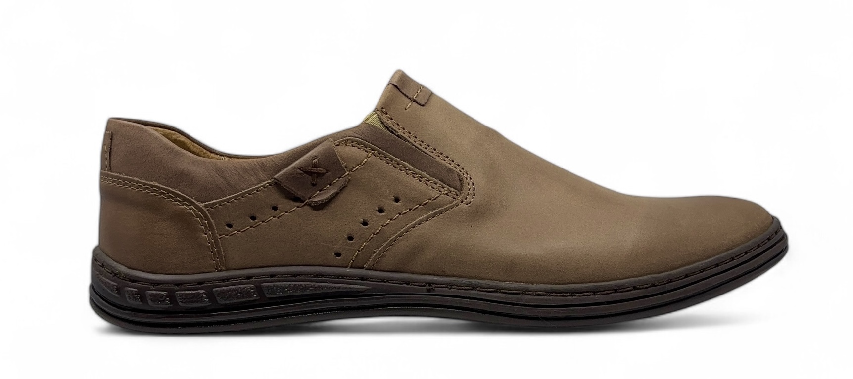 Pánské mokasíny model 401 Polbut – přírodní kůže, velikost 40