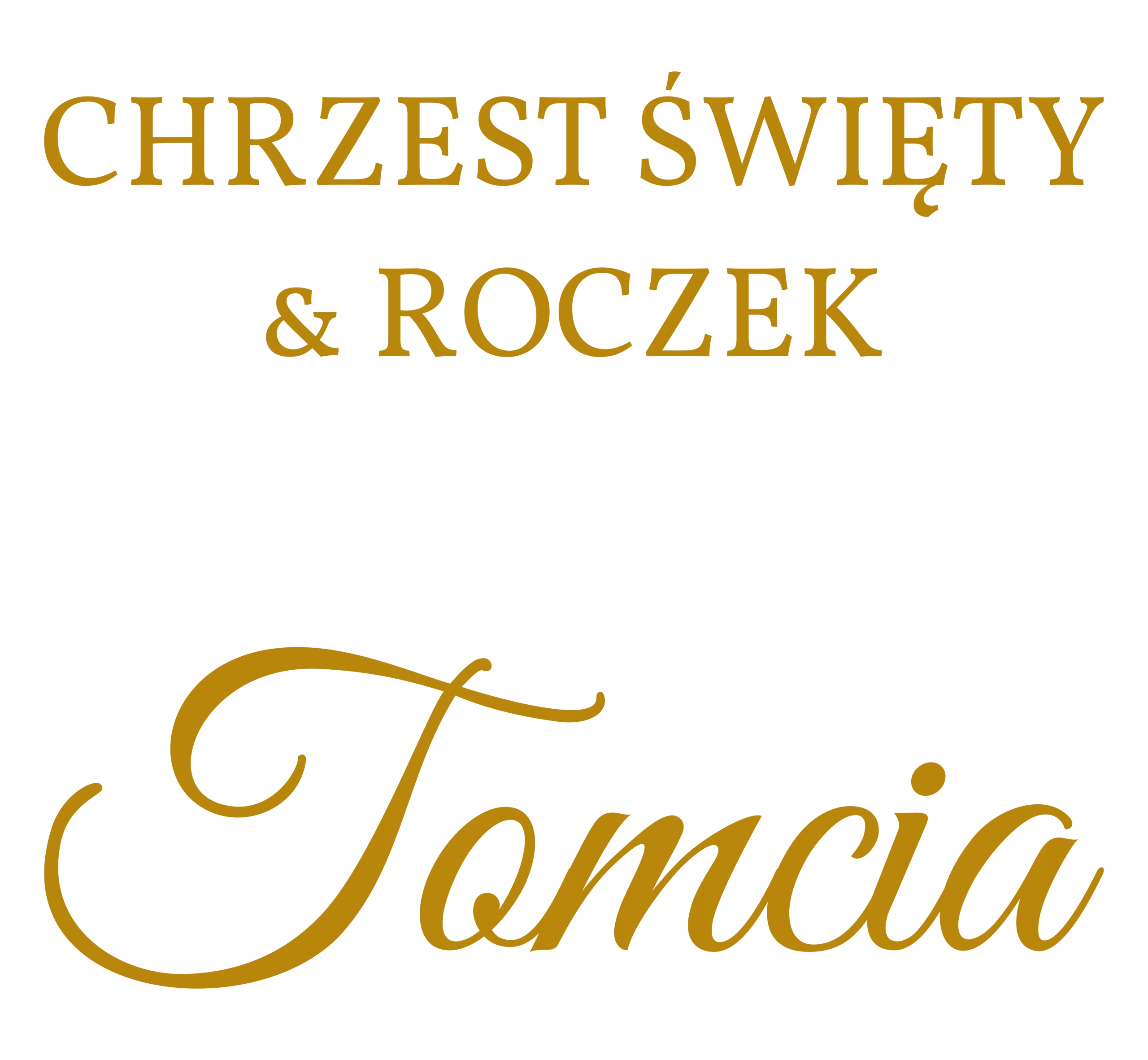 naklejka Chrzest Święty Roczek Imię na tablicę Kod producenta COMMNC202301c