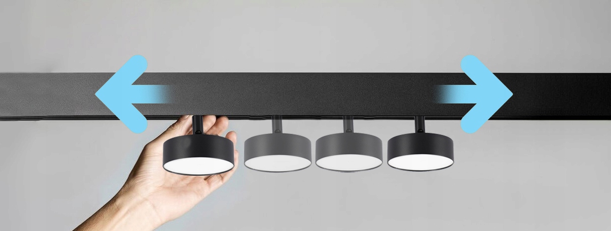 Reflektor szynowy LED spot 18W 4000K magnetyczny Szerokość produktu 11 cm