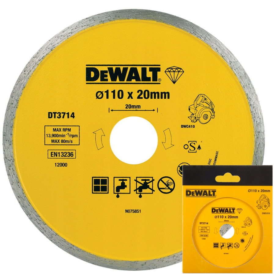 

Dewalt Tarcza diamentowa do cięcia gresu 110mm