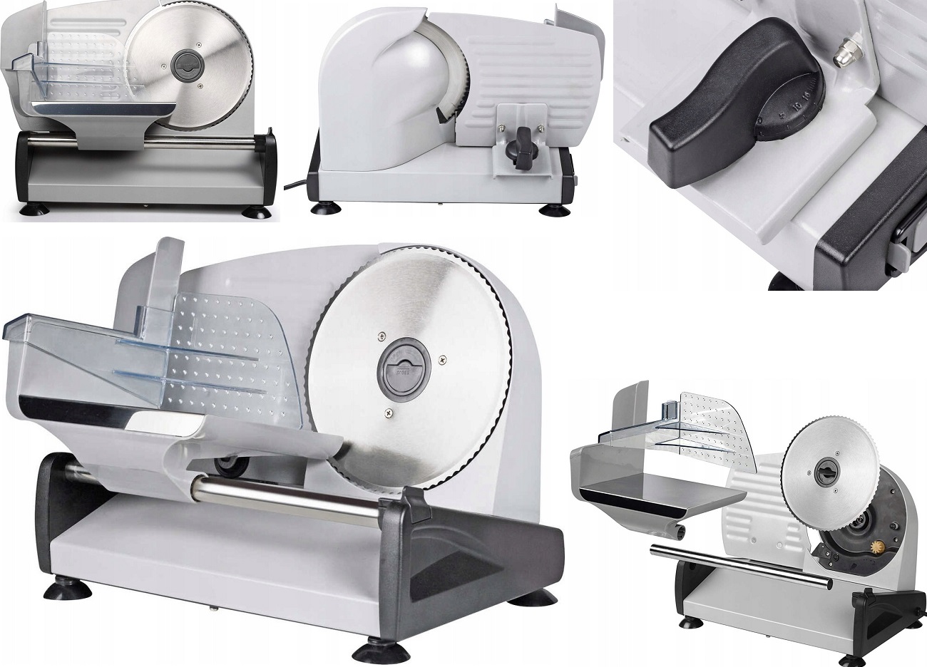 LuXuSoWa Pevná Ocelová Kráječka Na Chléb Uzenin nůž 17cm 150W Ochrana