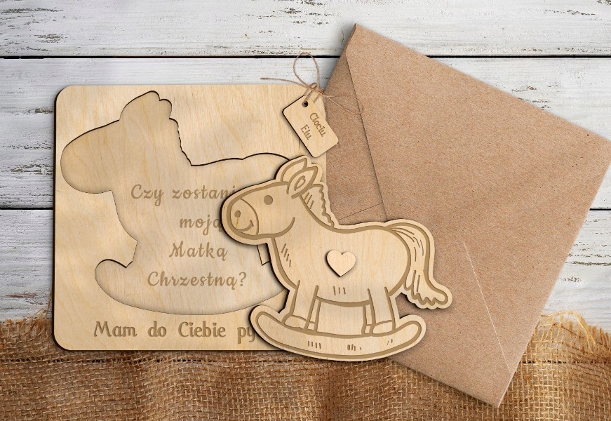 Zaproszenie na chrzest, Prośba o bycie chrzestnym - MC04 Marka bez marki