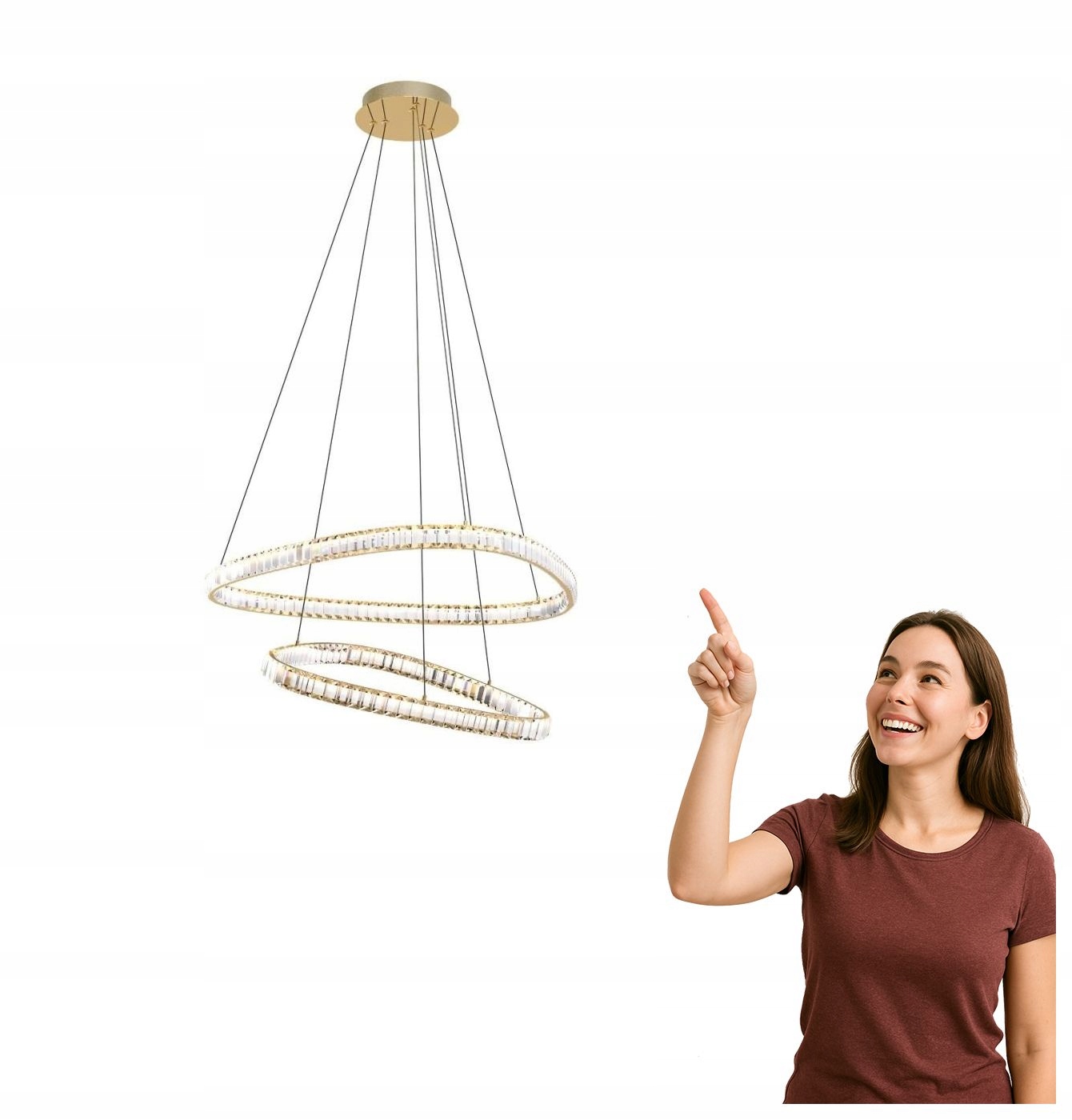 Led závesná lampa 36W Athesa MD3169-2-3GT Zuma Line