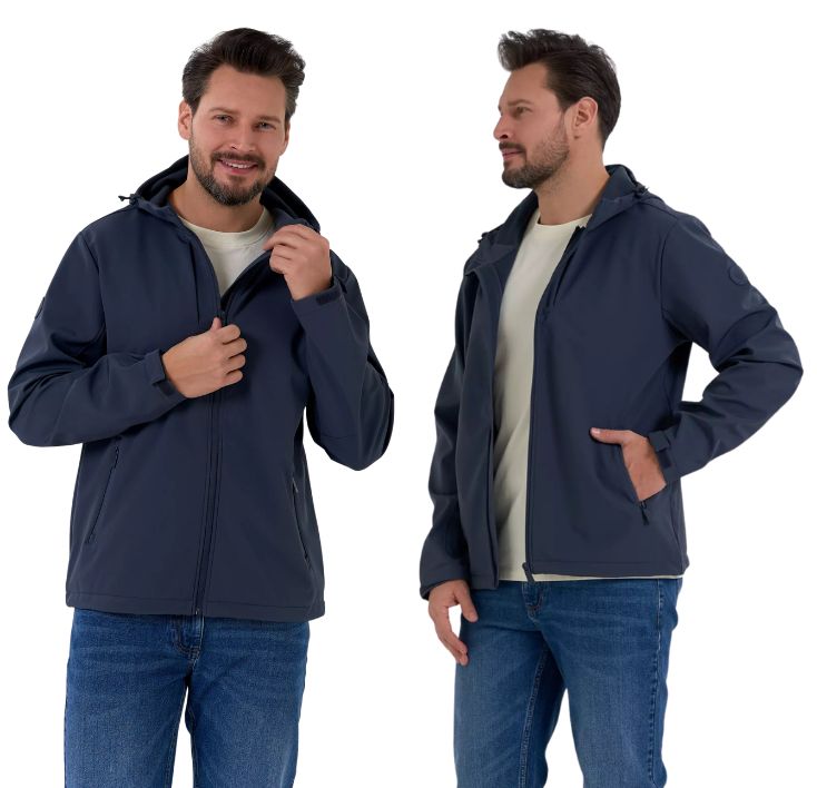 Pánská přechodová softshellová bunda proti dešti Polyester Moraj L
