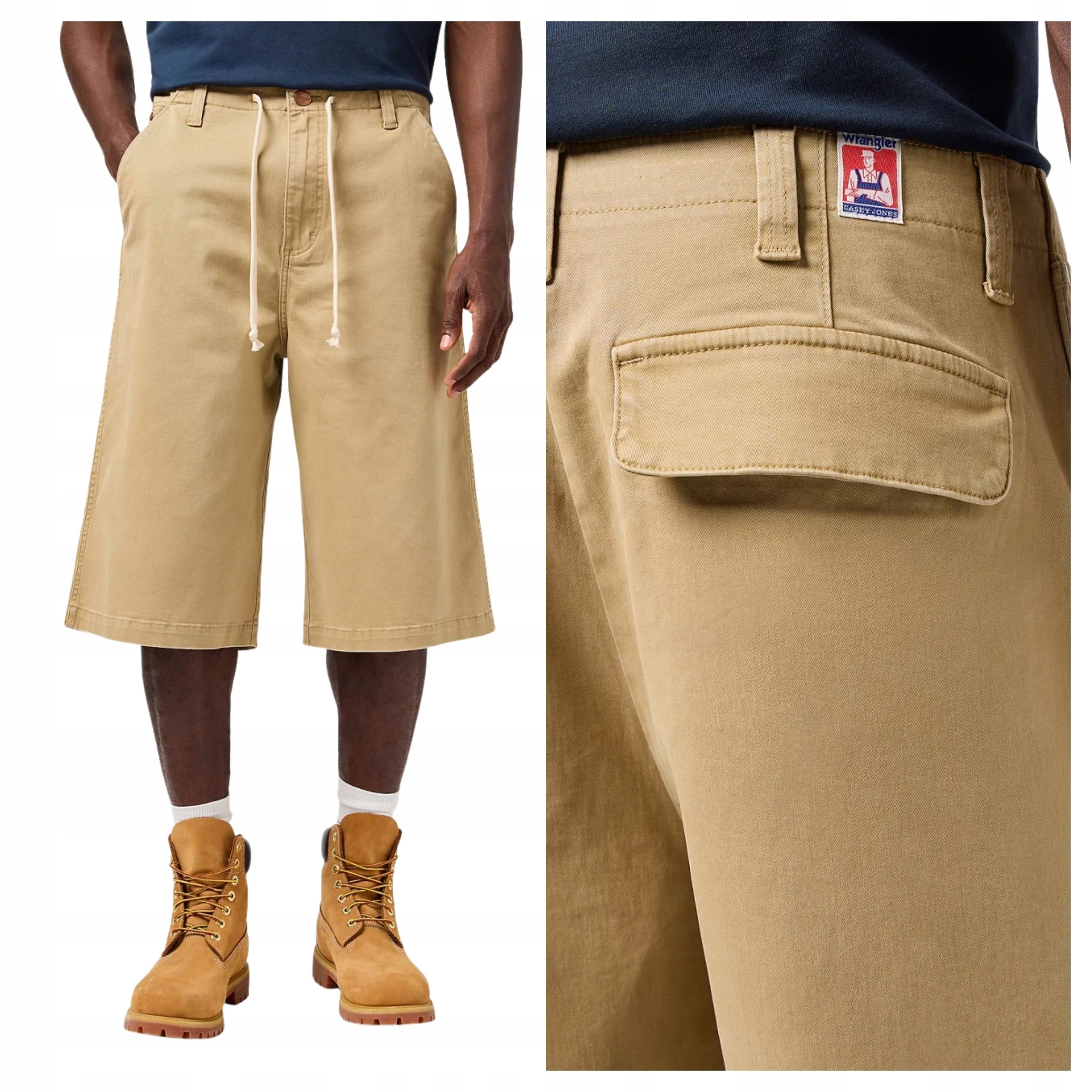 Pánské šortky Wrangler Casey Jones Béžové Pohodlné Regular W32