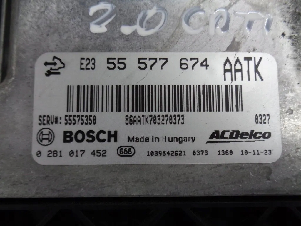 OPEL ASTRA J INSIGNIA 2.0 CDTI control unit of the engine