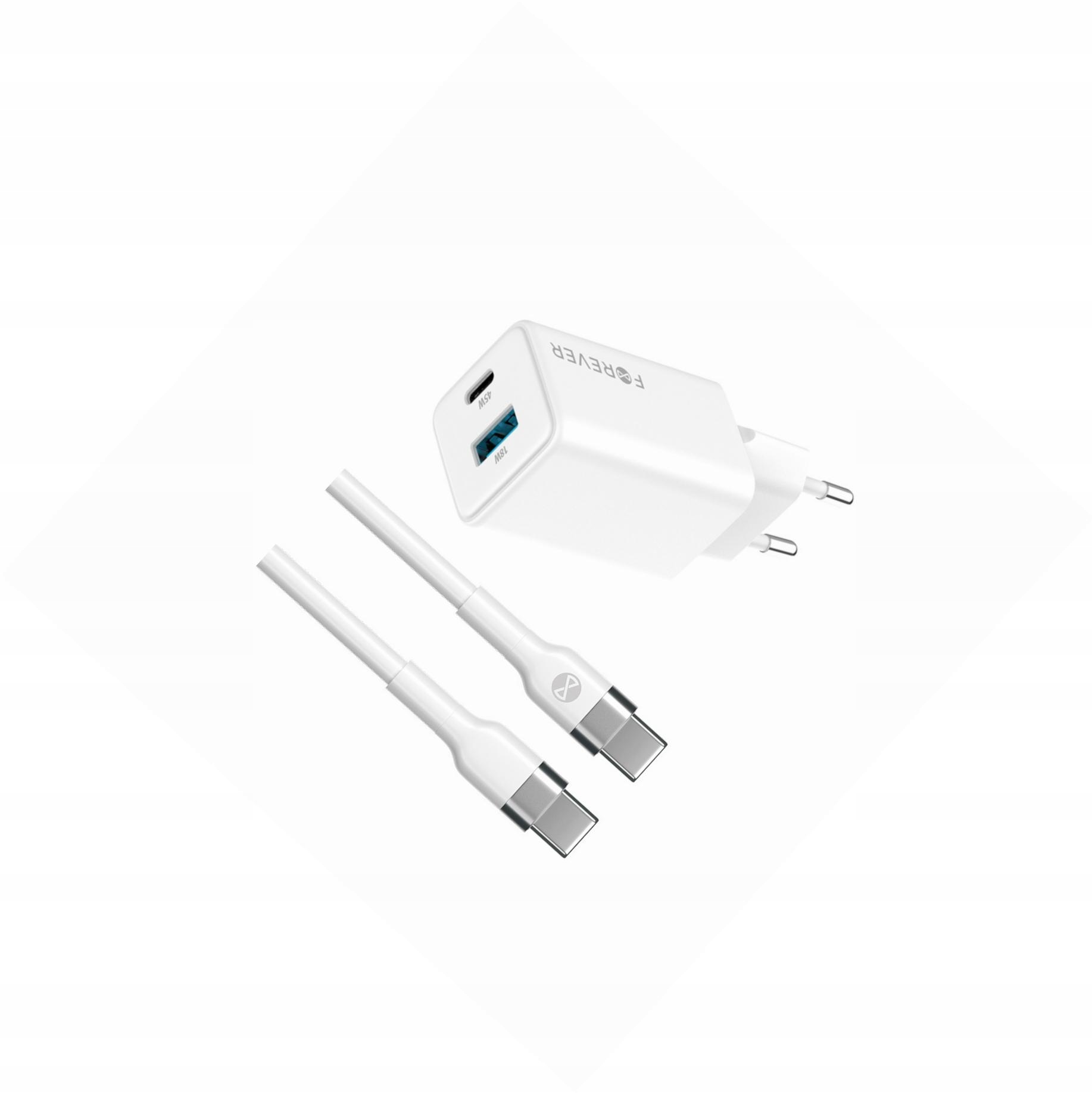 Szybka ładowarka GaN 45W 2 wejścia z długim kablem 2m do OnePlus 8T