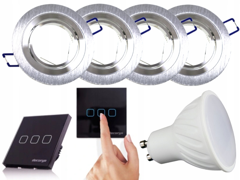 Sada světel Halogen Led 4x Vypínač Žárovky