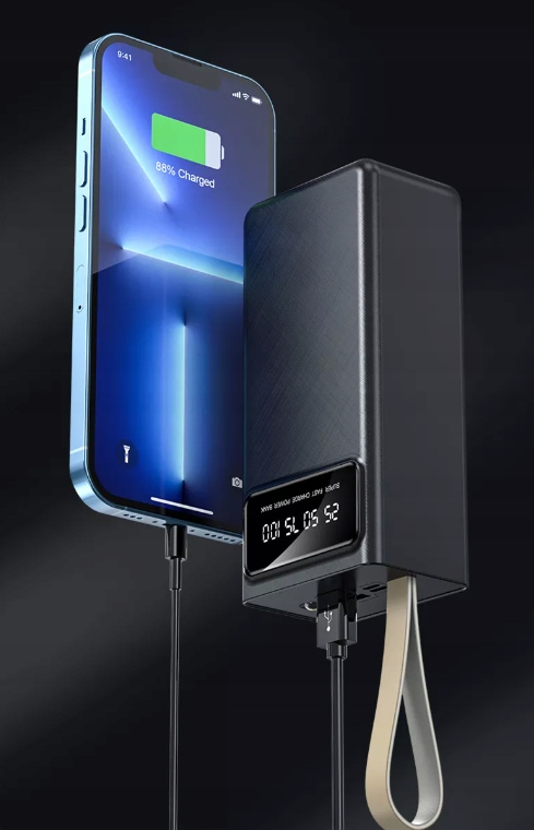 POWERBANK POWER BANK 50000mAh 2xUSB USB-C MOCNY Złącza microUSB miniUSB USB typ A USB typ C