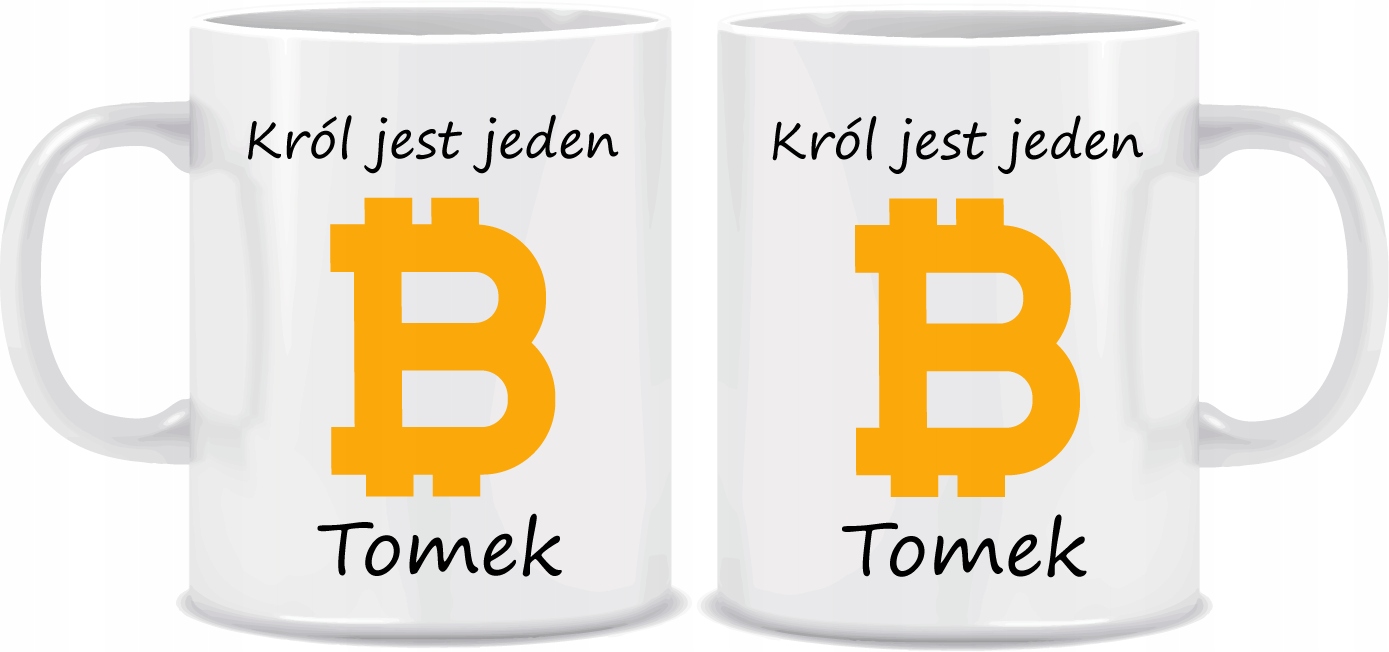 

Kubek Król jest jeden + Imię motyw Bitcoina 330 ml