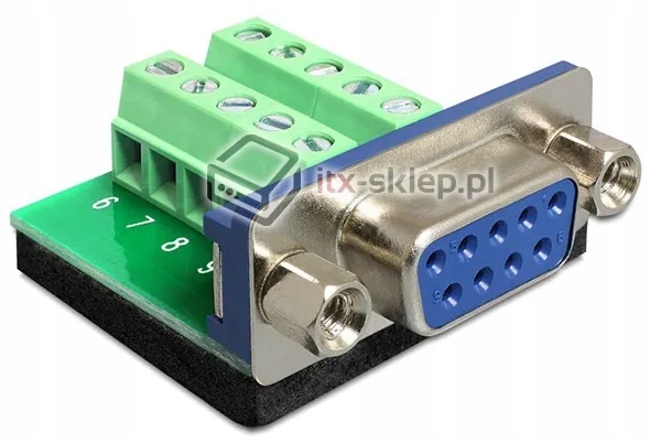 

Adapter terminal RS-232 żeński Sub-D 9pin raster