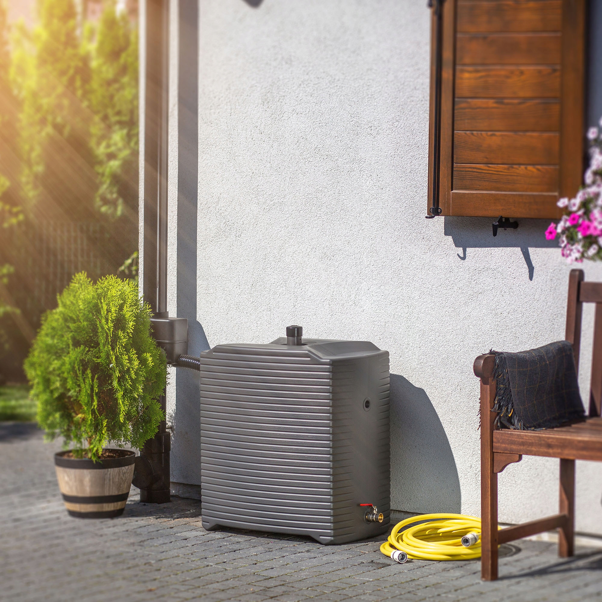 ZBIORNIK NA DESZCZÓWKĘ WODĘ 125L KOMPLETNY Stan opakowania oryginalne