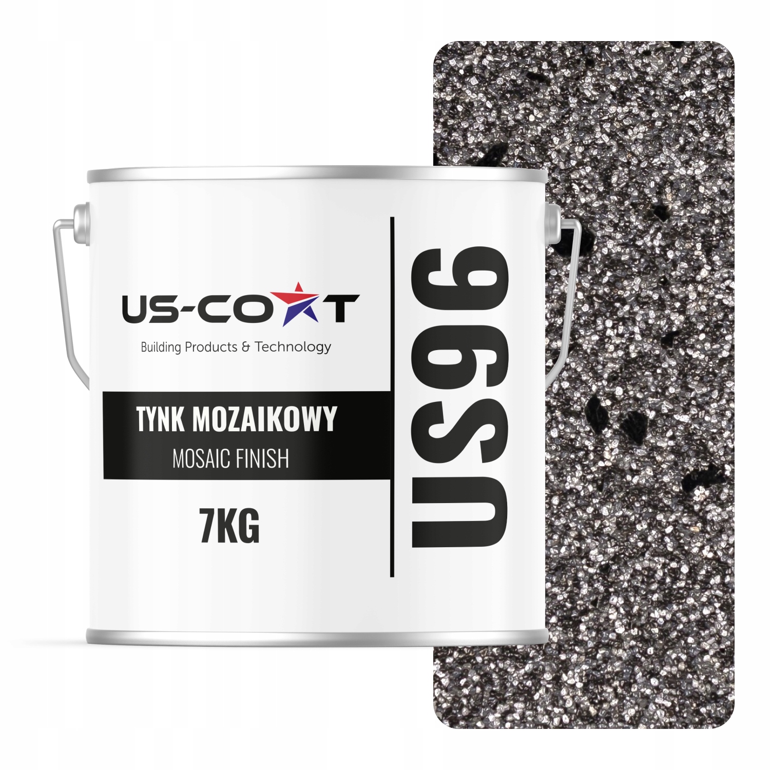 Mozaiková Omítka Mozaika 7KG Tmavě Šedá S Černou Slídou M44 Pryskyřičná Prémiová