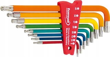 Sada úhlových, lakovaných nástrčných klíčů T9-T40x mm Format