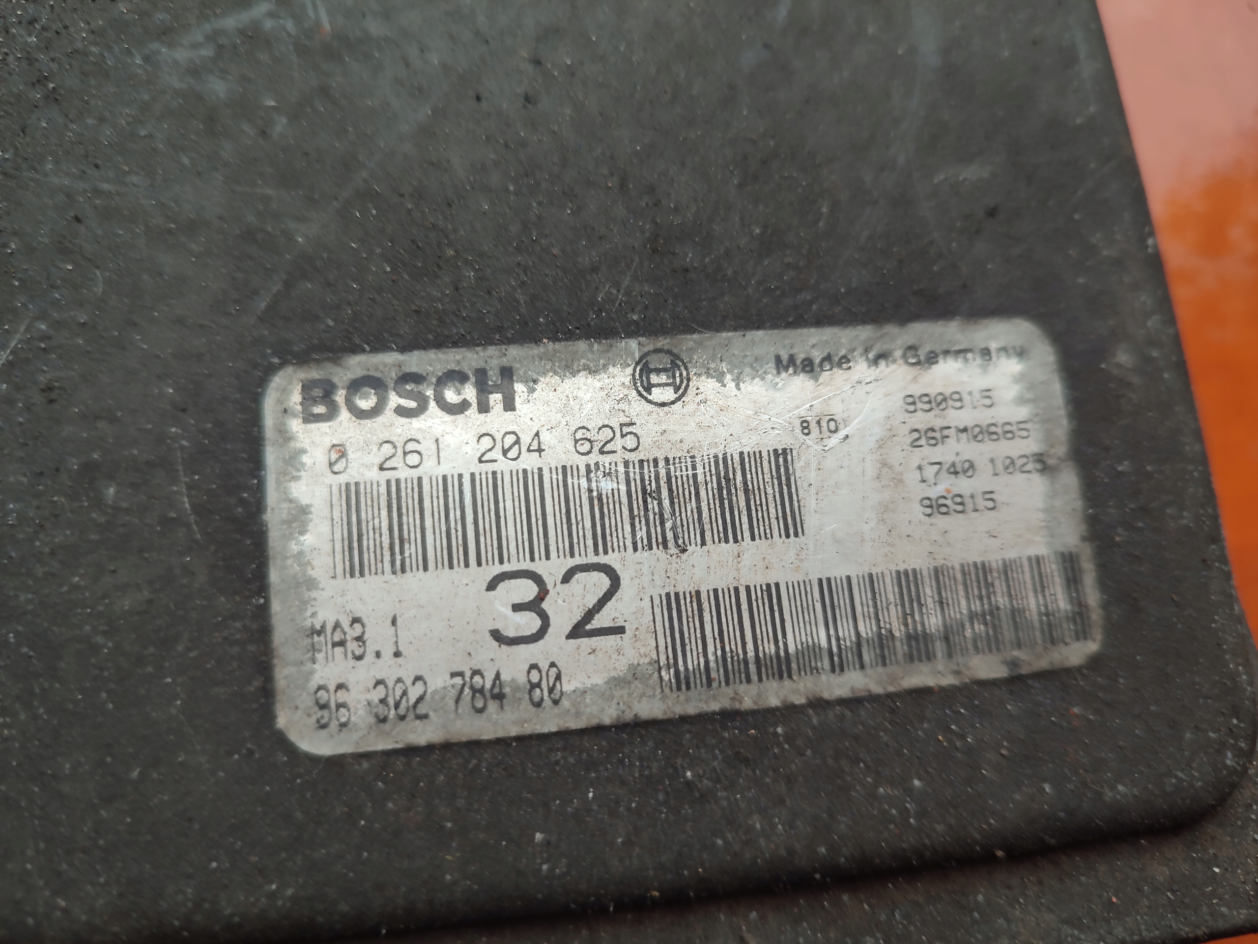 computer control unit of the engine PEUGEOT 1.0 9630278480