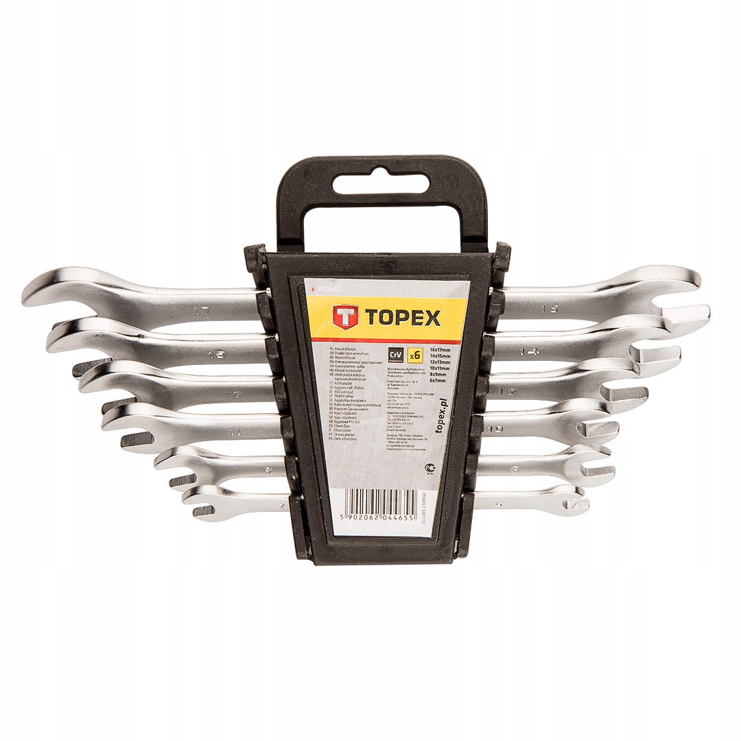 

Klucze płaskie dwustronne 6-17 mm, zestaw 6 szt.