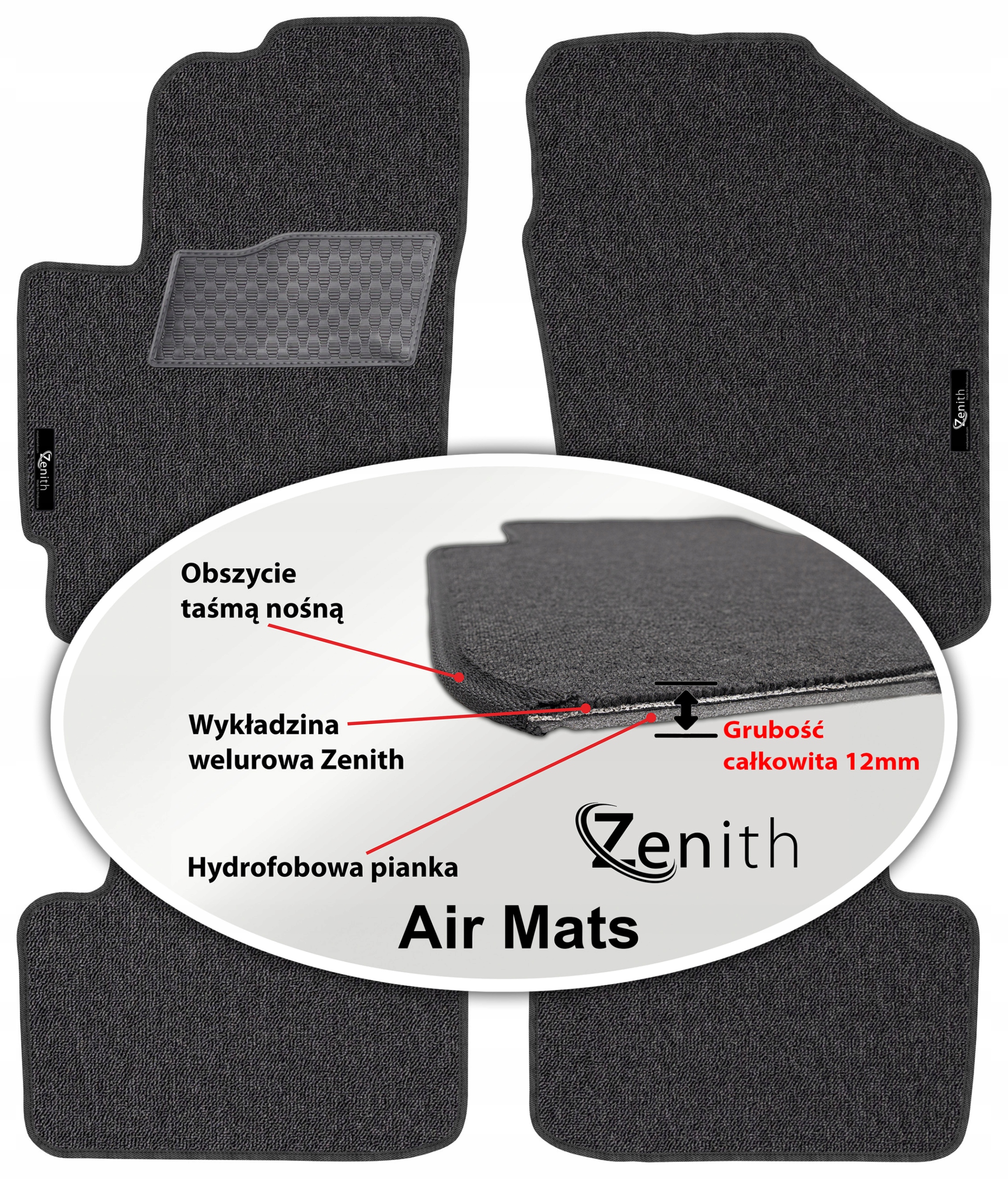 Subaru Justy 2007-2011 Velurové koberce do auta Zenith Air Mats