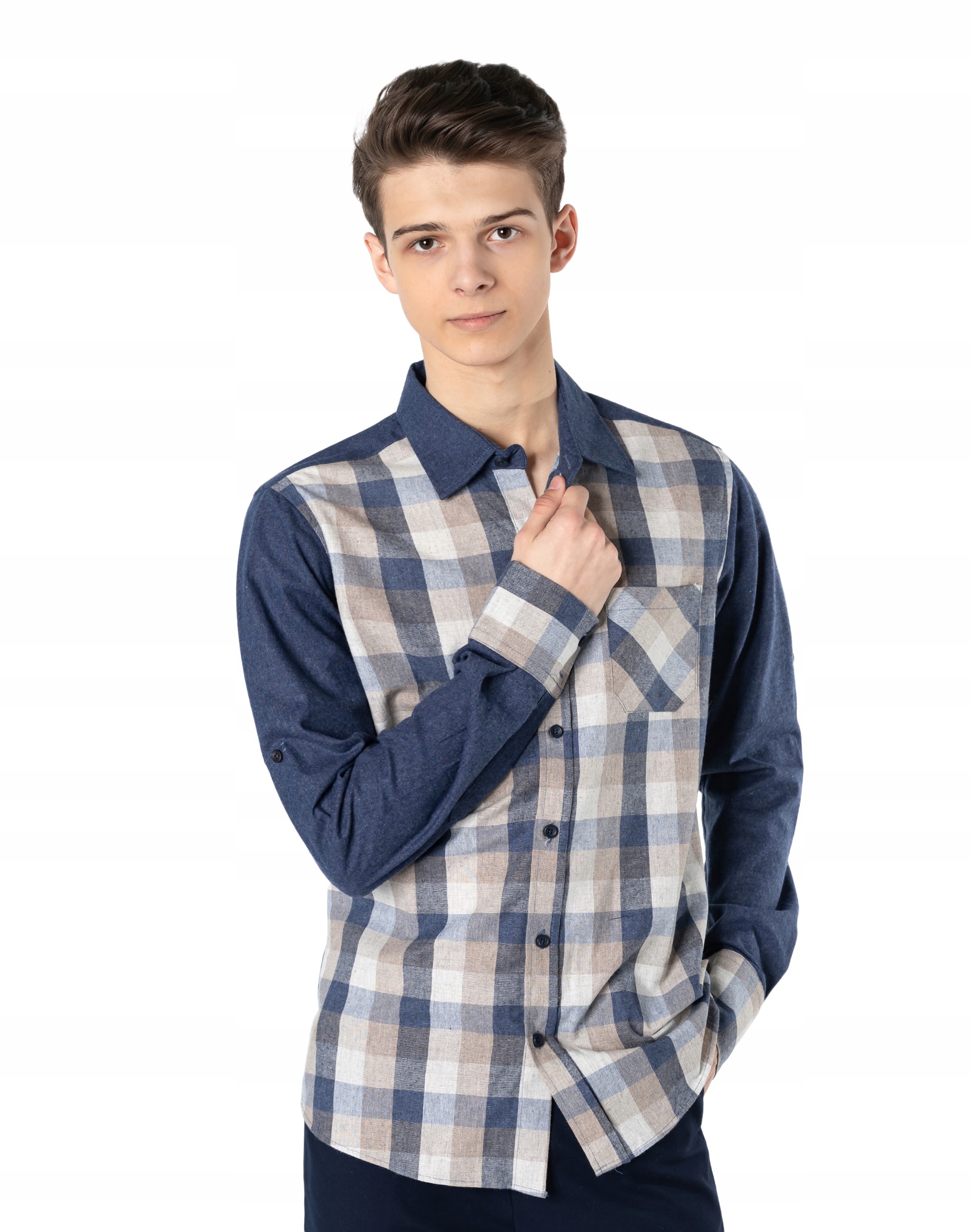 

Koszula Męska Bawełna z Długim Rękawem 6085-2 XL