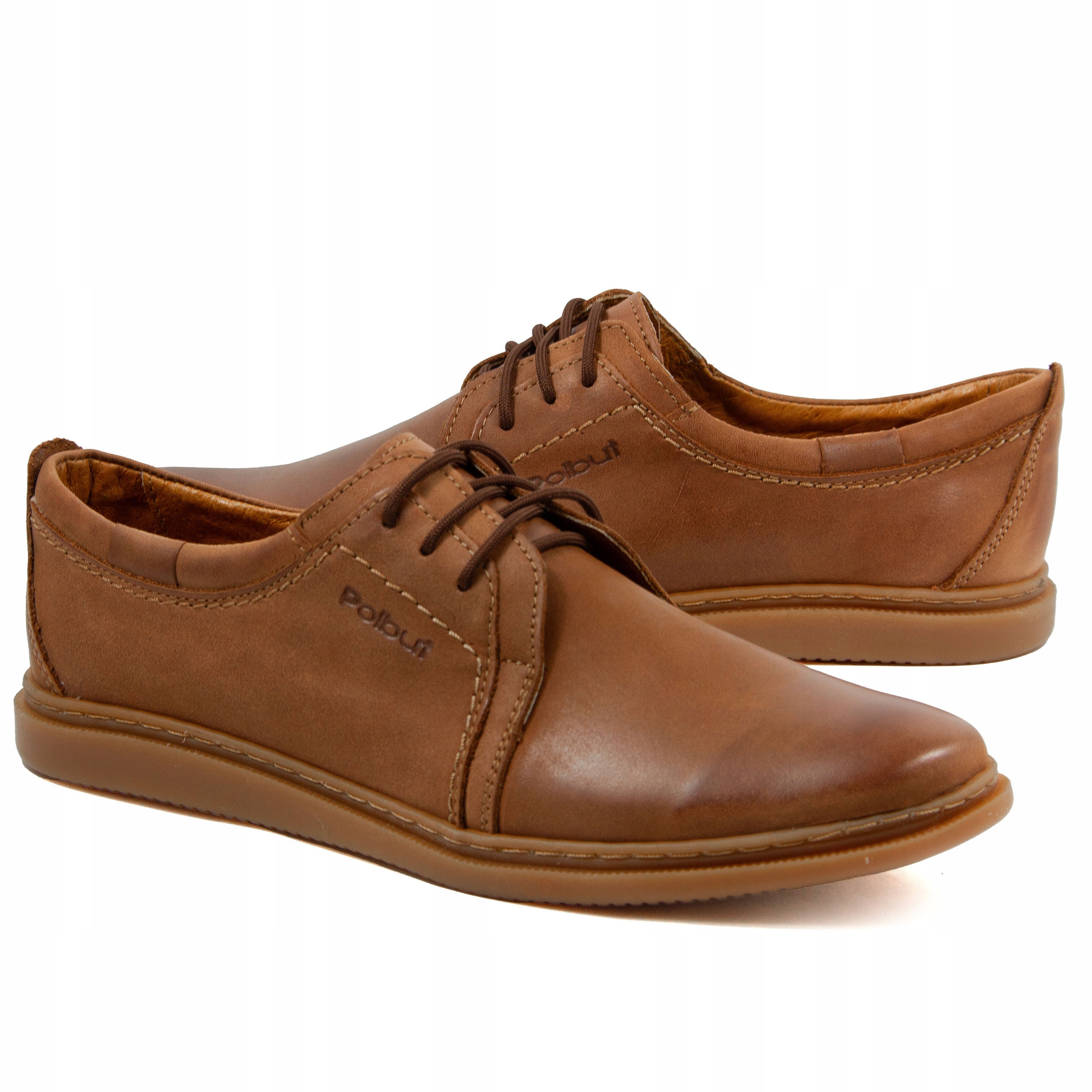 Pánské kožené boty casual pohodlné měkké 2131 camel červené 41