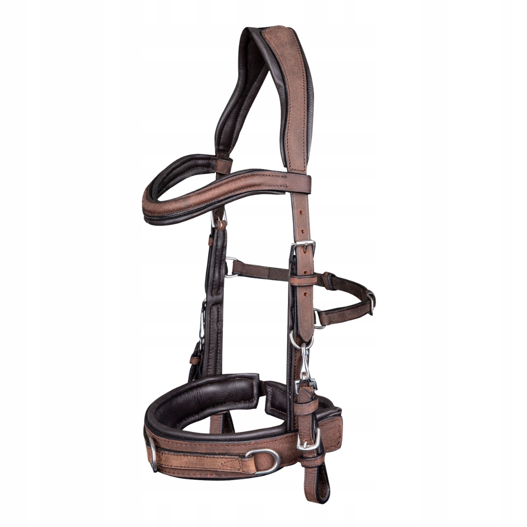 Bezudidlová Ohlávka anatomický kožený Waldhausen hnědý XFull