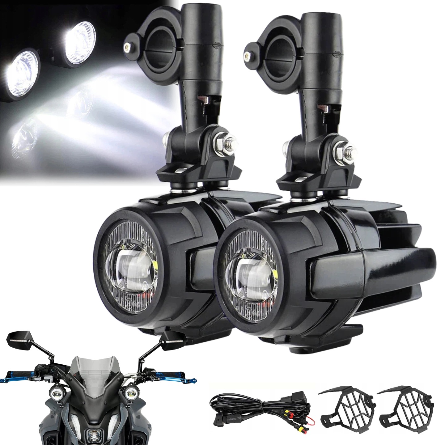 Halogeny Led Pre Bmw R1200GS F800 K1600 Homologácia Halogeny Led