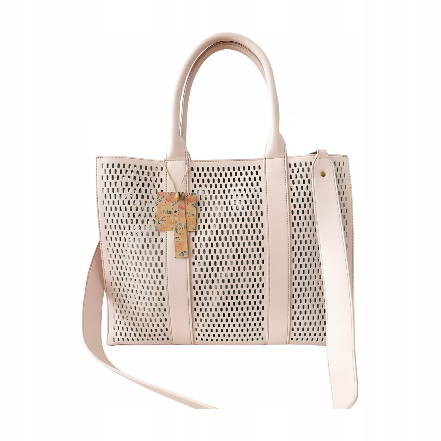 Mandoline kabelka shopper růžová ažurová