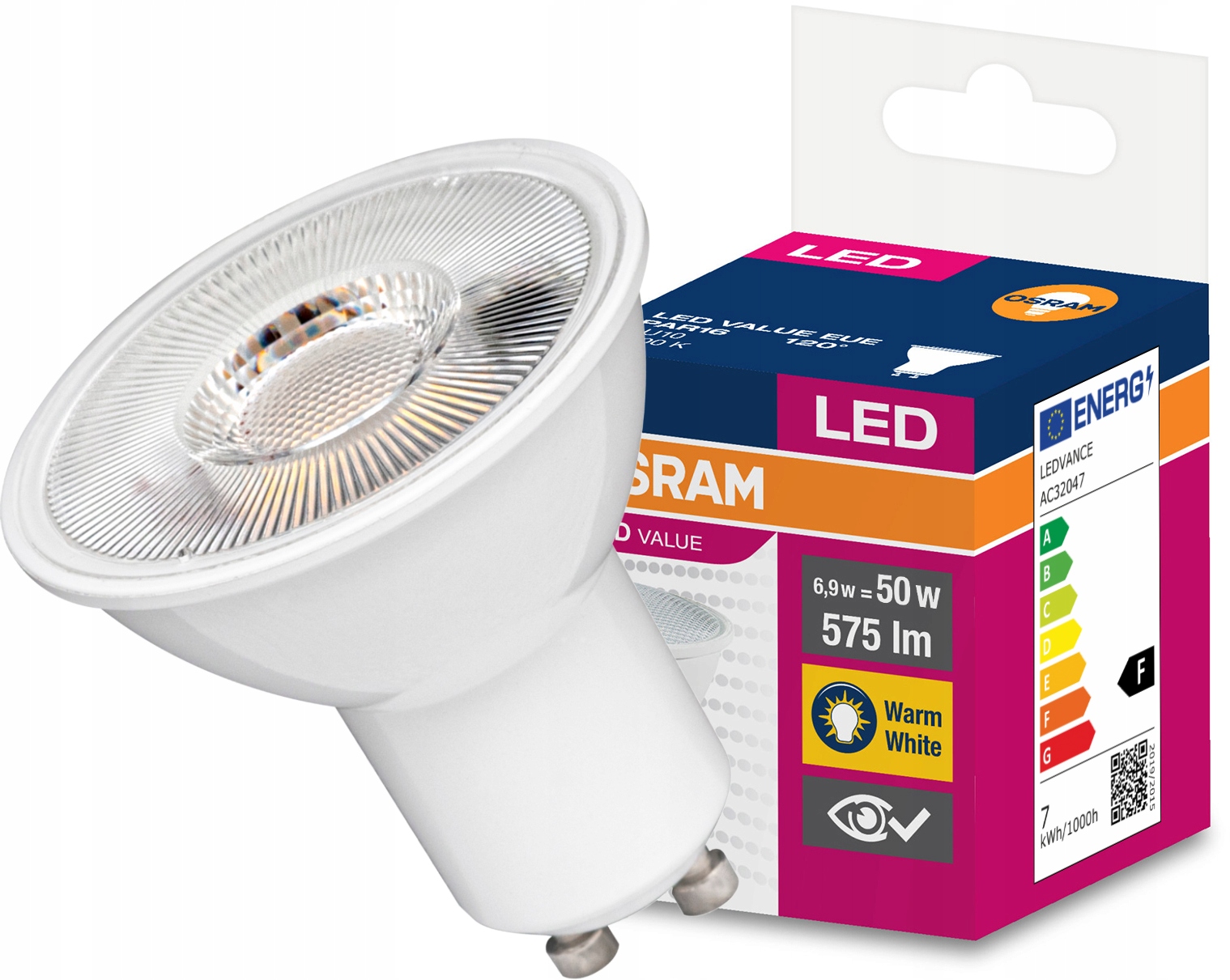 

Żarówka Led Halogen GU10 6,9W 50W 2700K Osram