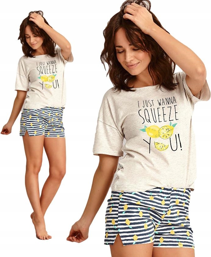 

Piżama damska Taro Lemon 2495 beżowa / S