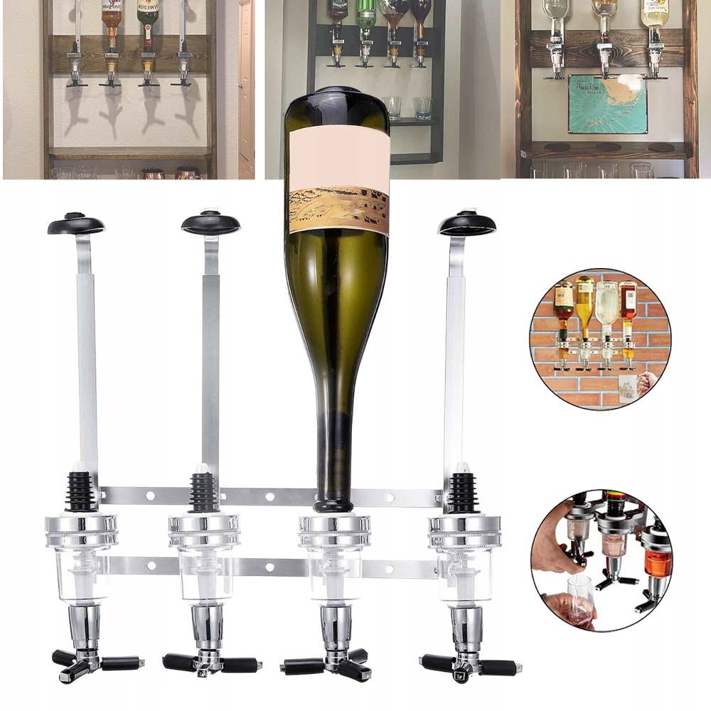 Dávkovač, Nástěnný Držák Na Koktejly, Barman, 36 X 35,3 X 11 CM