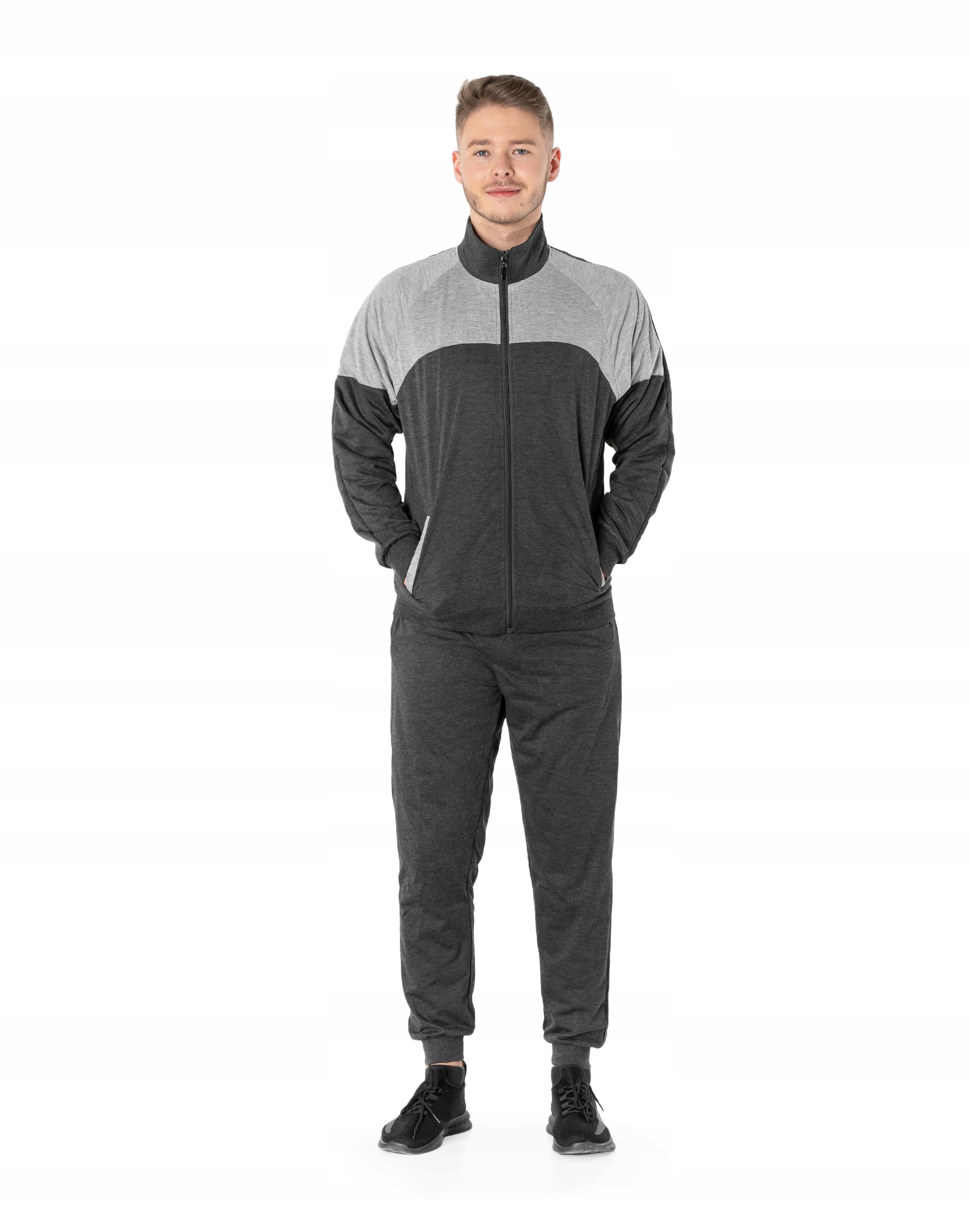 

Komplet Dresowy Męski Dres Bluza Spodnie 998-4 r L