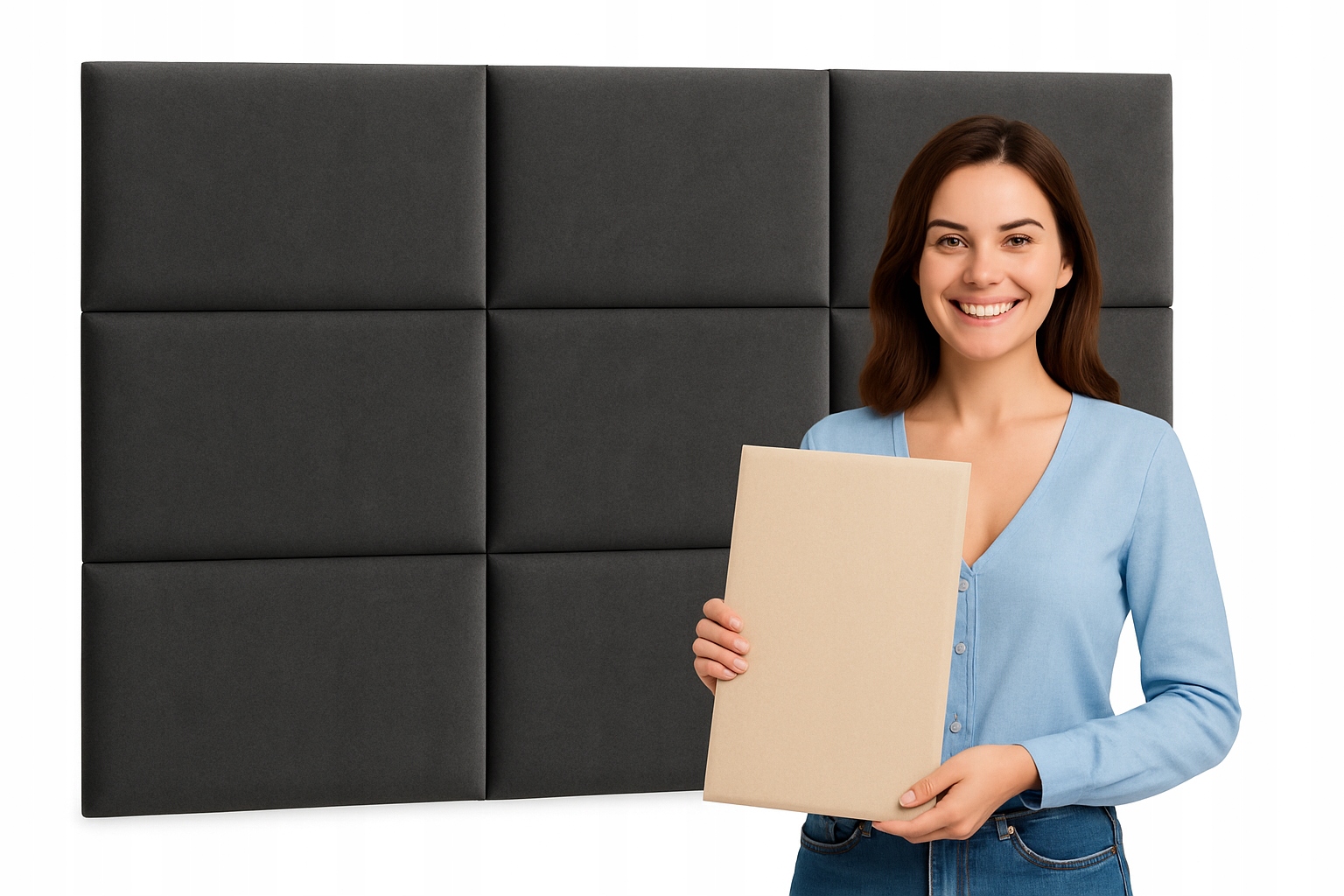 PANELE TAPICEROWANE NA ŚCIANĘ WEZGŁOWIE 40x80cm PANEL TAPICEROWANY