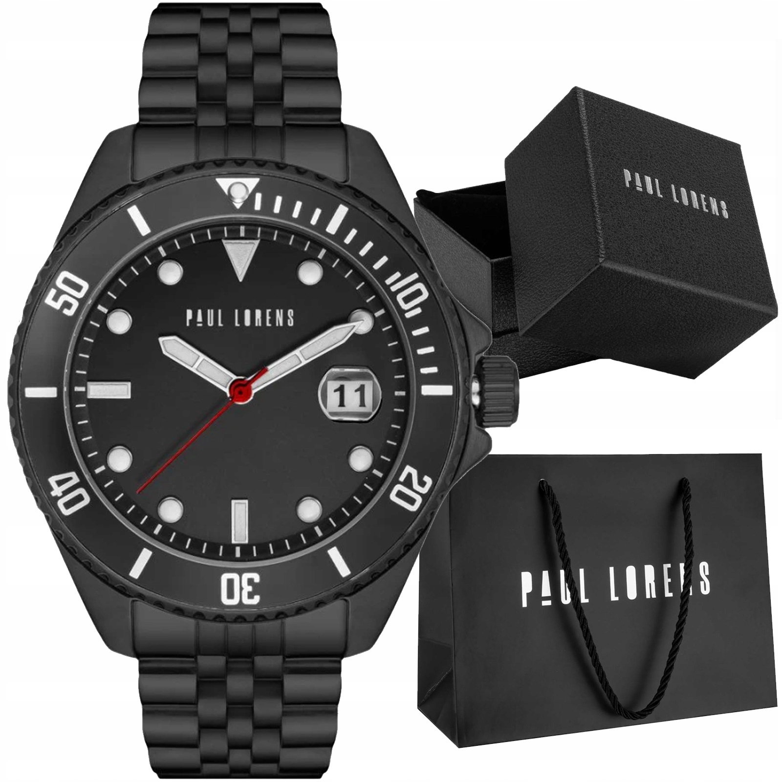 Pánské hodinky Paul Lorens 13030B-1A5 Elegantní S Datumovkou Box