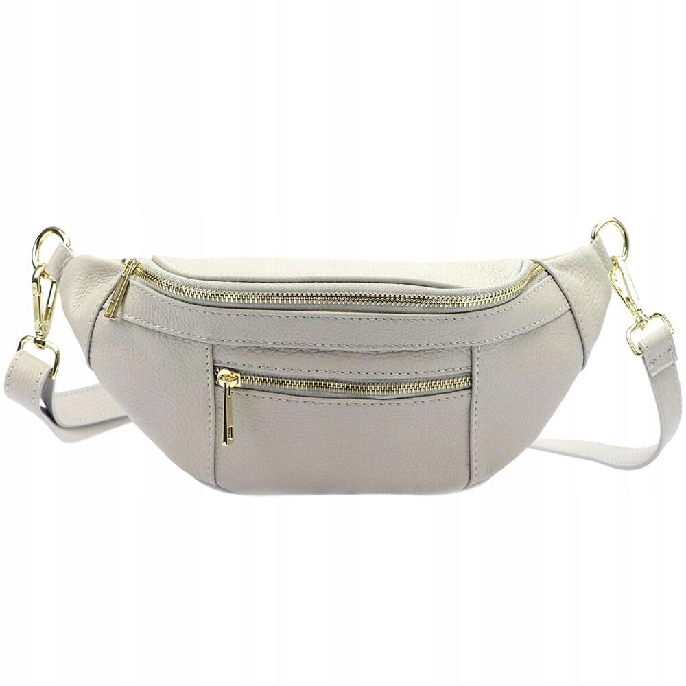 Dámská kožená kabelka Luka 20-072 Světlý popel Kabelka Přes Rameno Crossbody