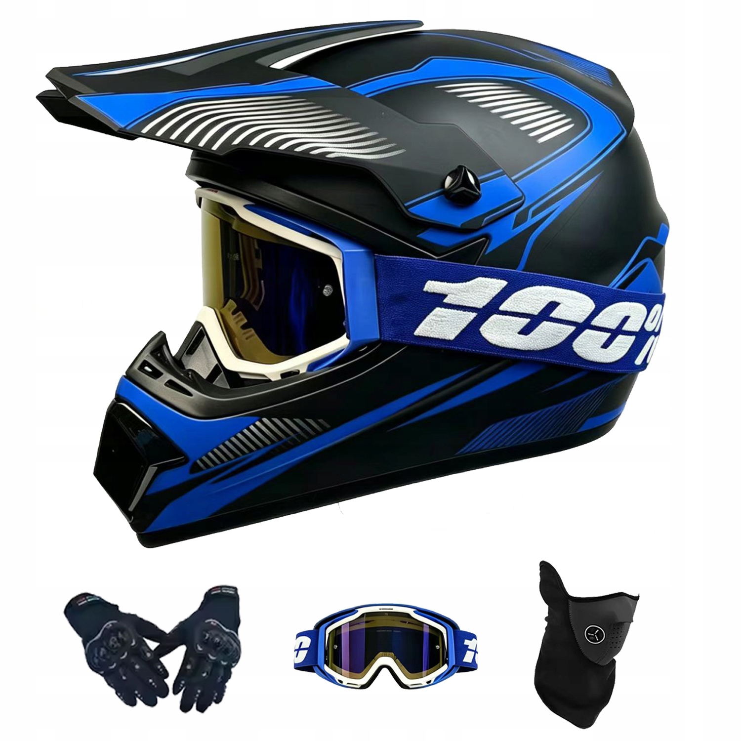 Helma Na Elektrickou Koloběžku Cross Enduro Quad Bmx Helma Brýle Rukavicexl