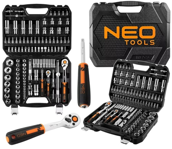 Neo Nástrčné Klíče Sada Nástrčných Klíčů 110 Kusů Neo Tools