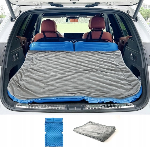 Ontyzz Nadmuchiwany materac samochodowy Suv mata dla 2 osób z kocykiem