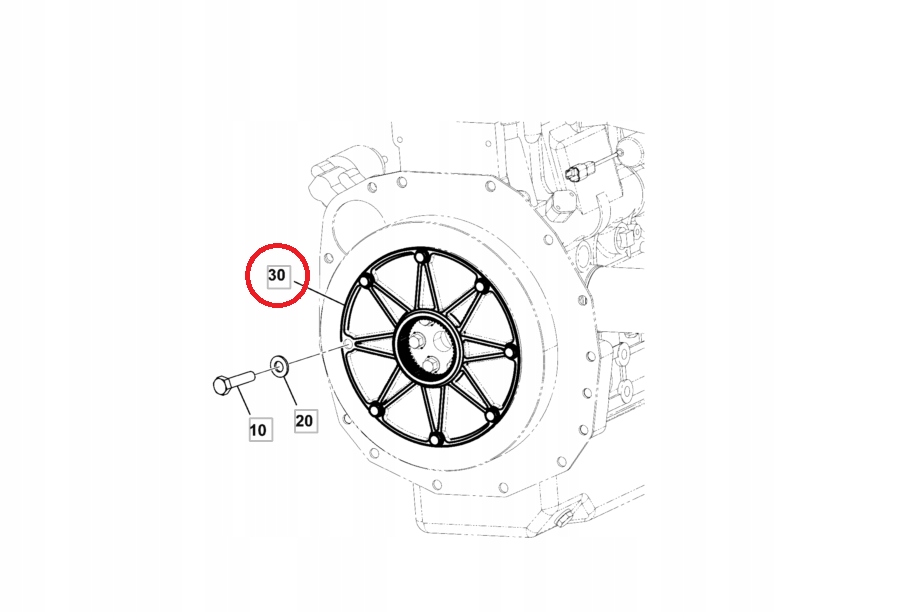 332/L0312 - Муфта гидравлического насоса JCB 520-40 332 / L0312