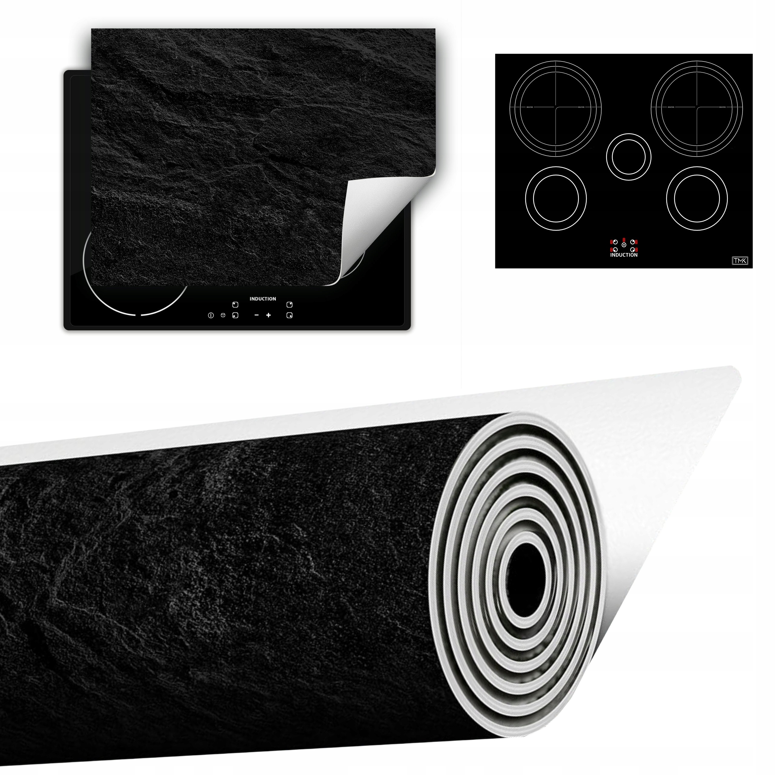 Vinylová Podložka Do Kuchyně Více Místa 70x52 černá břidlice