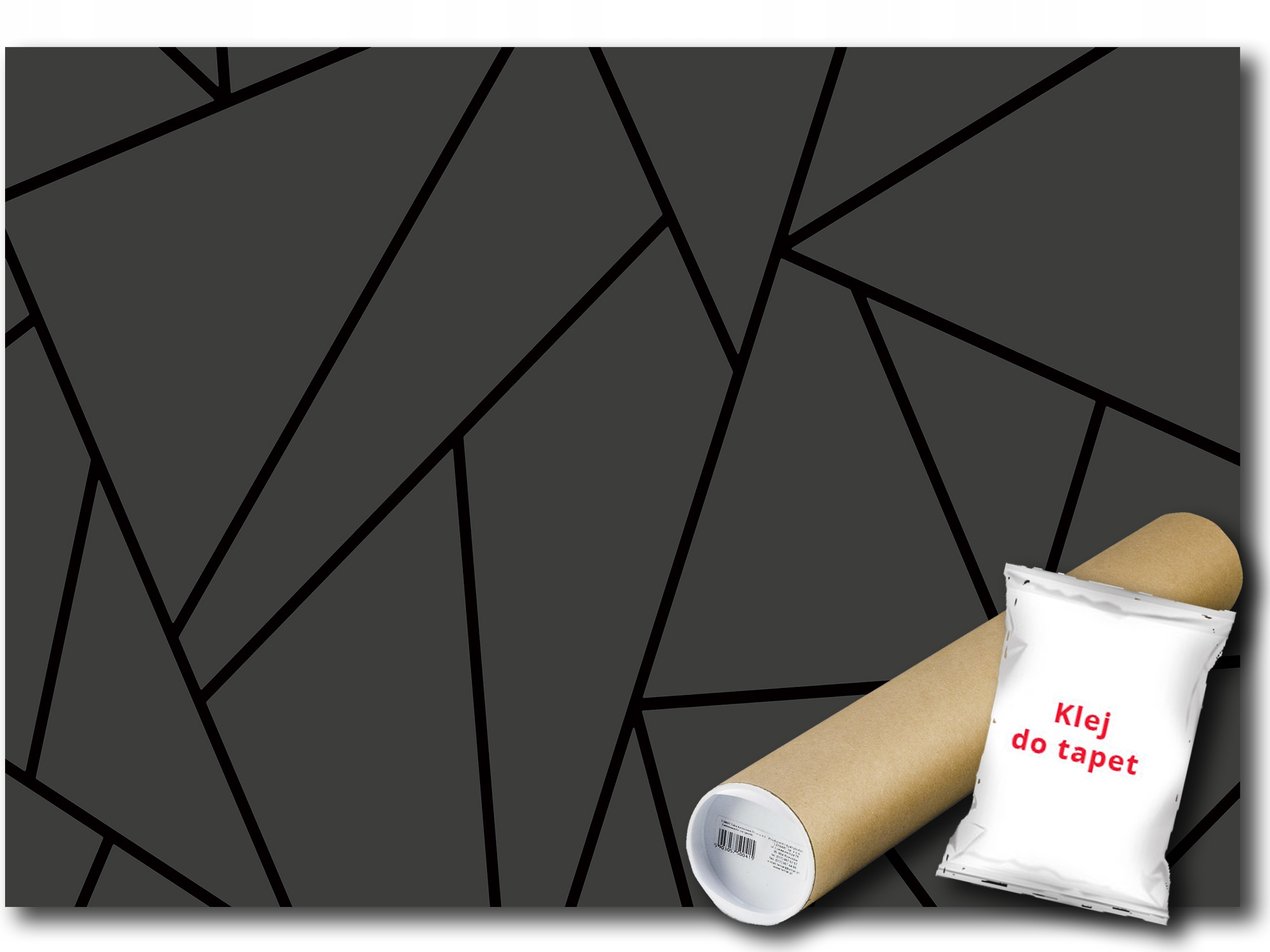 Vinylová Fototapeta Abstrakce Geometrie Černá Linie Trojúhelník 416x254