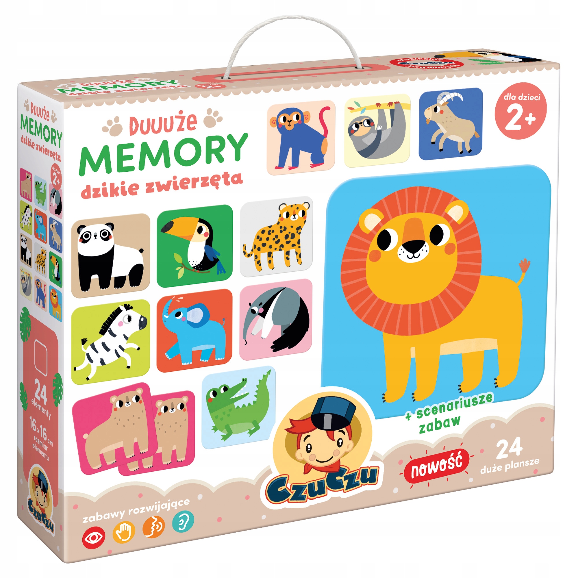 

CzuCzu Duuuże Memory Dzikie zwierzęta gra 2+