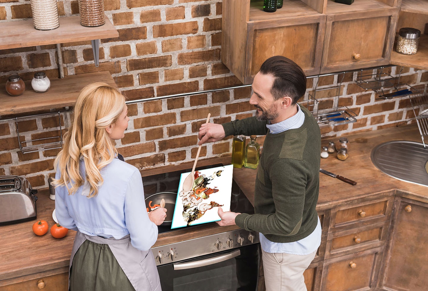 SZKLANA DESKA DO KROJENIA 30x22 PRZYPRAWY SZKŁO HARTOWANE Długość 22 cm