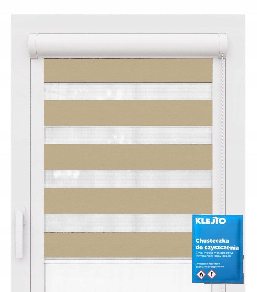 Roleta Dzień i Noc w Kasecie- NA WYMIAR -BALKON Kod producenta S-ROL-DN-KAS-NA-WYM