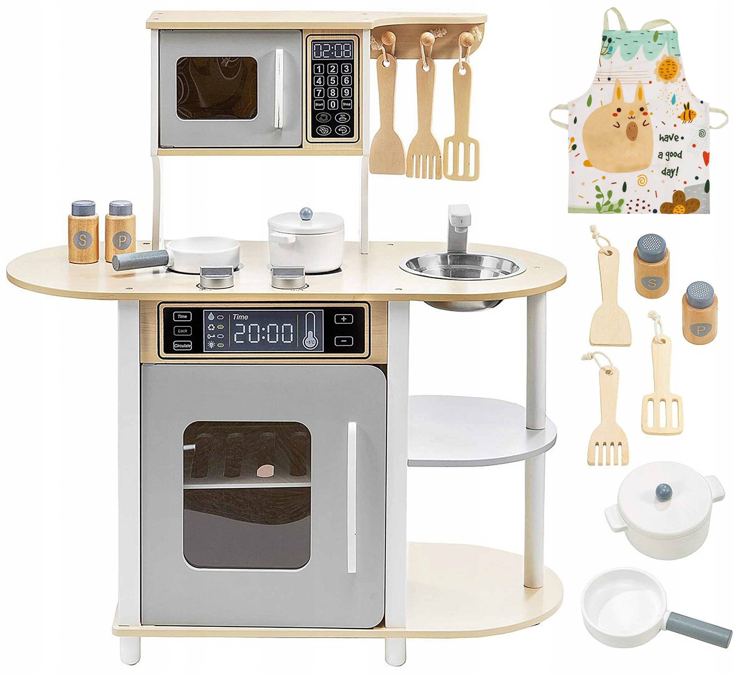 

Śliczna Drewniana Kuchnia Dla Dzieci +fartuszek