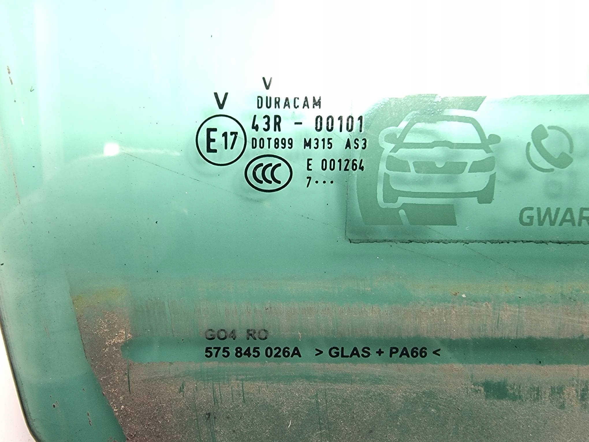 window right rear part SKODA KAROQ